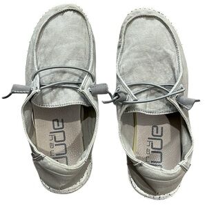 Hey Dude Wendy Grey Slip On Shoes Loafers‎ Women's Size 8